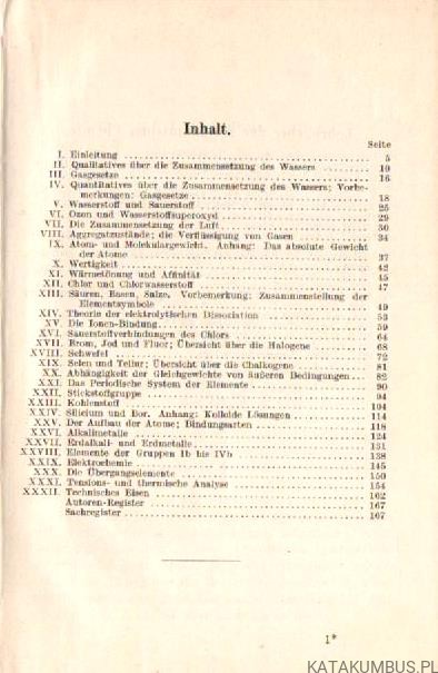 Anorganische Chemie. SAMMLUNG GOSCHEN. 1935r. (j. niemiecki)