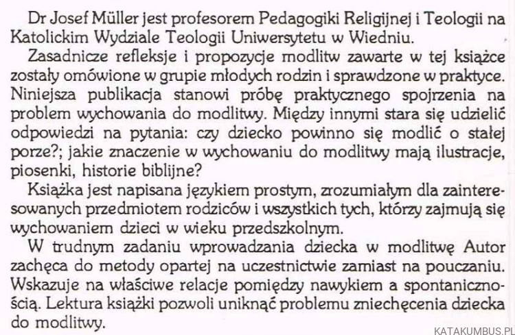 Modlimy się z dziećmi. JOSEF MULLER 2
