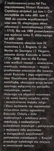 Historia Kościoła 4 1715-1848. LUIS J.ROGIER, GUILLAUME DE BERTIER DE SAUVIGNY, JOSEPH HAJJAR.