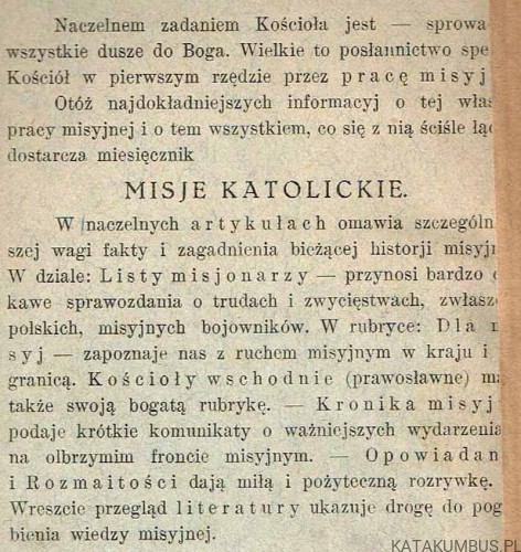 Dzieje misyj katolickich. W zarysie. o. WŁADYSŁAW SZOŁDRSKI C.SS.R.
