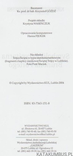 Symbolika trynitarna Brunona Fortego. KRZYSZTOF GUZOWSKI