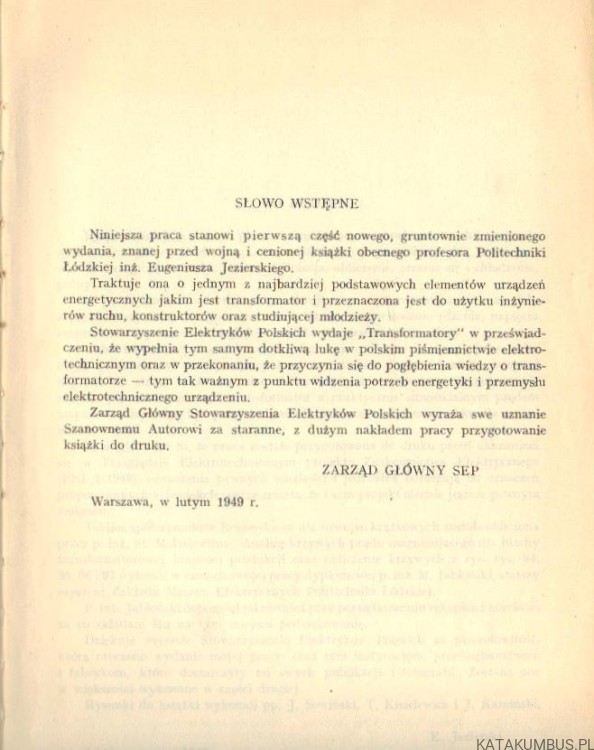 Transformatory. Część I. EUGENIUSZ JEZIERSKI (1949r.)
