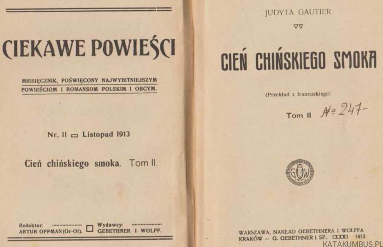 Cień chińskiego smoka. Tom II. JUDYTA GAUTIER (1913r.)