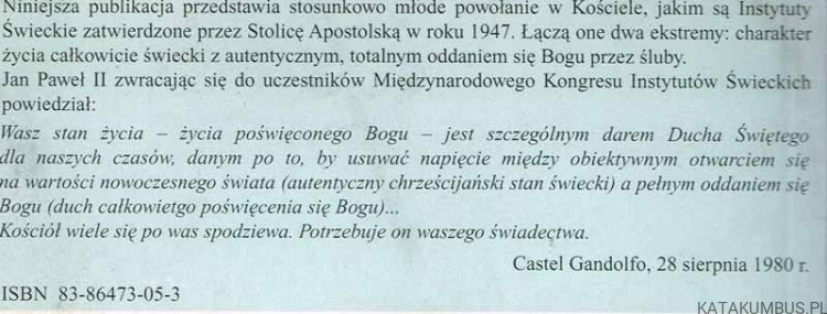 W sercu świata. Świeccy konsekrowani / Redakcja i opracowanie: Maria Piotrowicz, Lucyna Rutowska