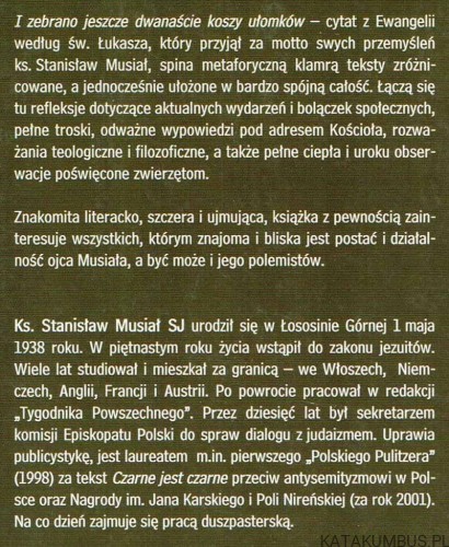 Dwanaście koszy ułomków. Ks. STANISŁAW MUSIAŁ