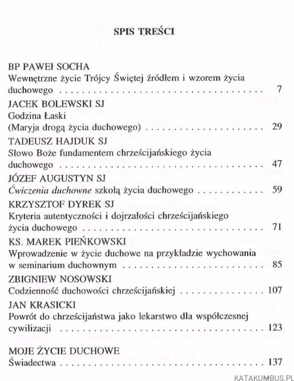 Chrześcijańskie życie duchowe. red. JÓZEF AUGUSTYN SJ