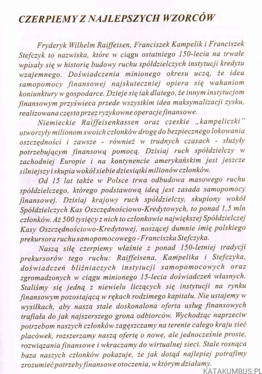 Raiffeeisen-Stefczyk-Kampelik. MICHAŁ DOSKOCZ