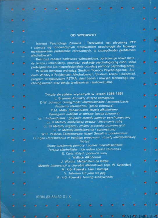 Od jutra nie piję. VERNON E. JOHNSON