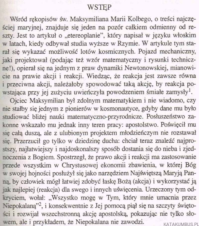 Zarys myśli maryjnej św. Maksymiliana Marii Kolbego / O. Jerzy Domański OFMConv