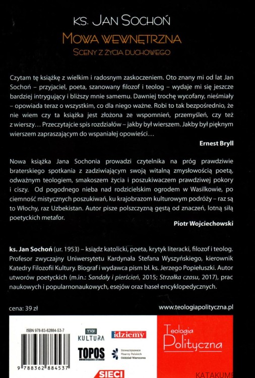 Mowa wewnętrzna. Sceny z życia duchowego. ks. JAN SOCHOŃ