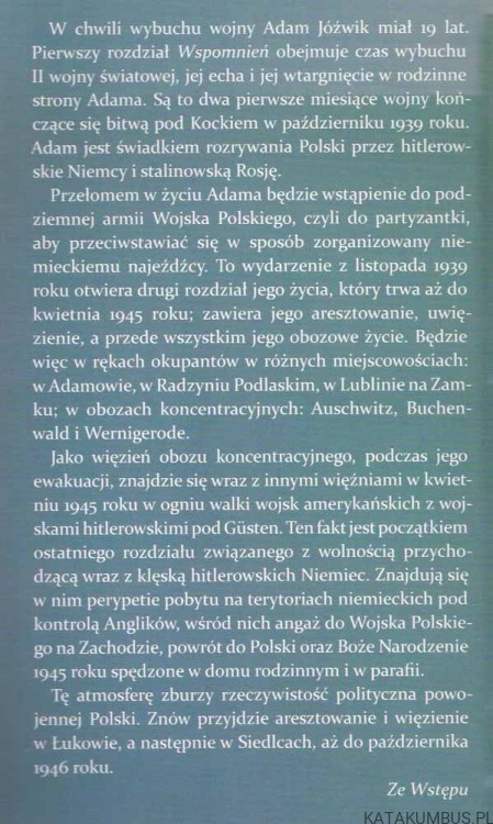 Wspomnienia. ADAM JÓŹWIK