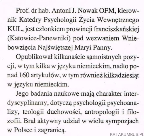 Satanizm. ANTONI J. NOWAK OFM