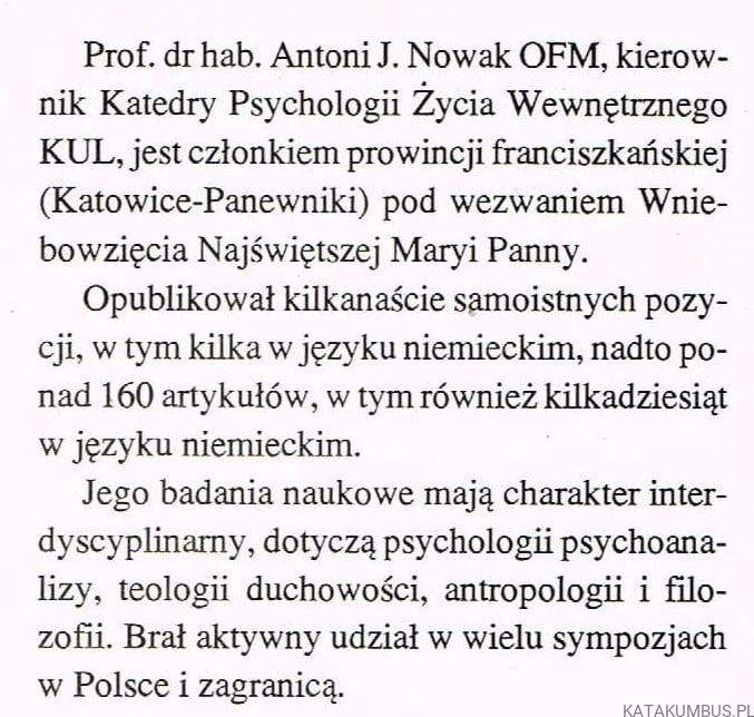 Satanizm. ANTONI J. NOWAK OFM