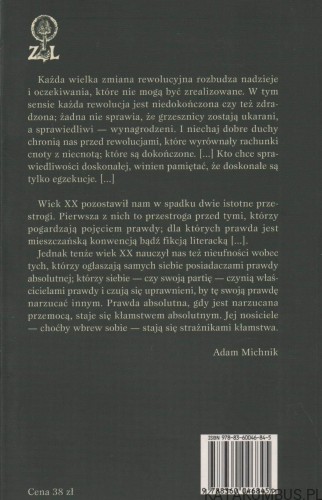 W poszukiwaniu utraconego sensu. ADAM MICHNIK
