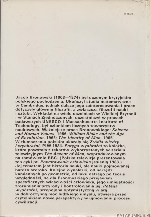 Potęga wyobraźni. JACOB BRONOWSKI