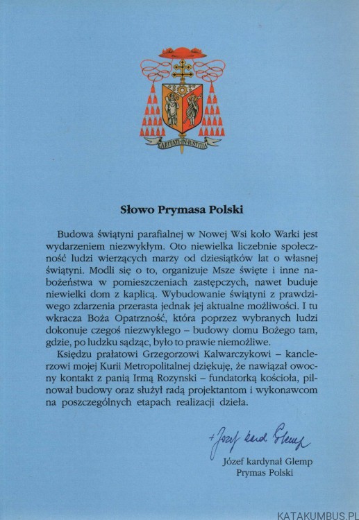 O Nowej Wsi i budowniczych kościołów. Ks. GRZEGORZ KALWARCZYK