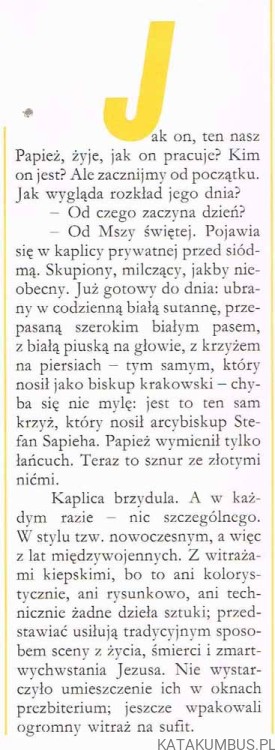 Papież prywatnie. ks. MIECZYSŁAW MALIŃSKI
