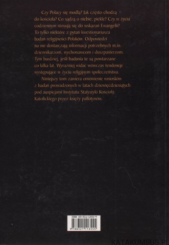 Religijność Polaków, 1991-1998. Red. WITOLD ZDANIEWICZ SAC