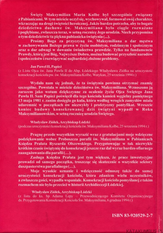 25 lat parafii Św. Maksymiliana Kolbe w Pabianicach. PRACA ZBIOROWA
