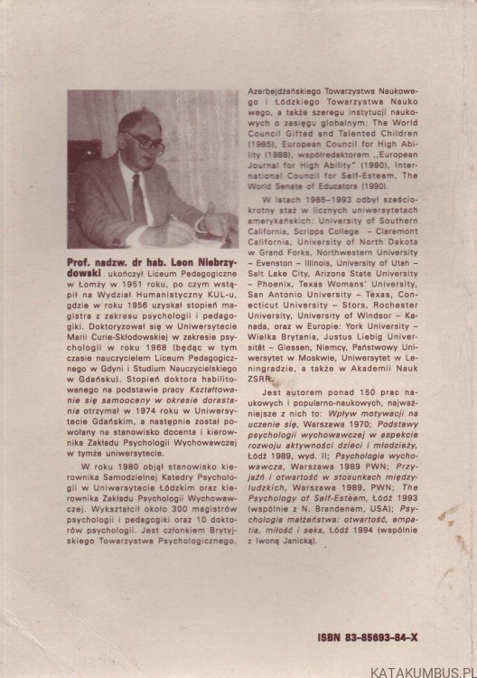 Psychologia stosunków interpersonalnych. LEON NIEBRZYDOWSKI