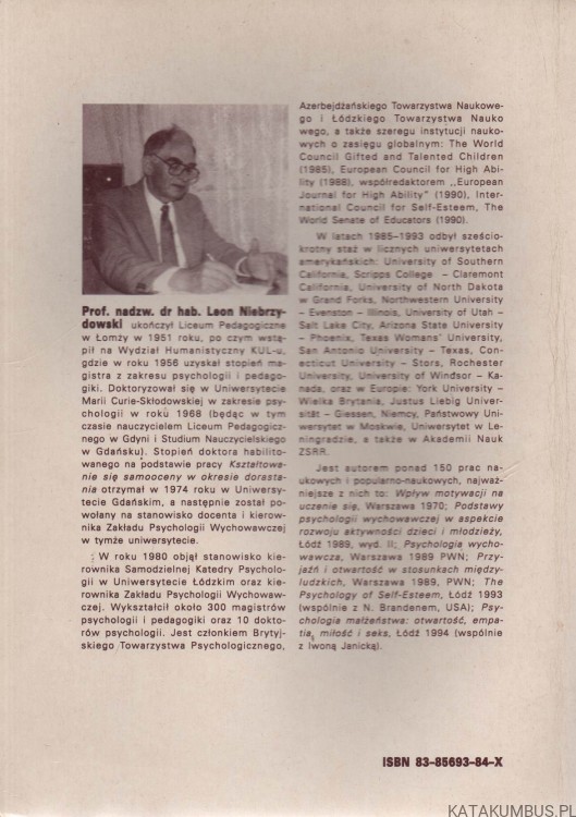 Psychologia wychowawcza i społeczna. LEON NIEBRZYDOWSKI