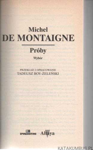 Próby. MICHEL DE MONTAIGNE