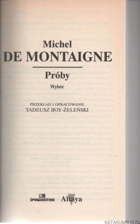 Próby. MICHEL DE MONTAIGNE