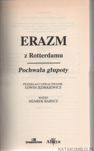 Pochwała głupoty. ERAZM Z ROTTERDAMU