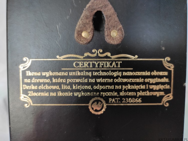 OBRAZ MATKI BOSKIEJ Z CZĘSTOCHOWY Z CERTYFIKATEM.