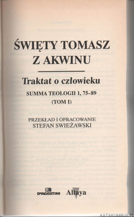 Traktat o człowieku Tom I i II. ŚWIĘTY TOMASZ Z AKWINU