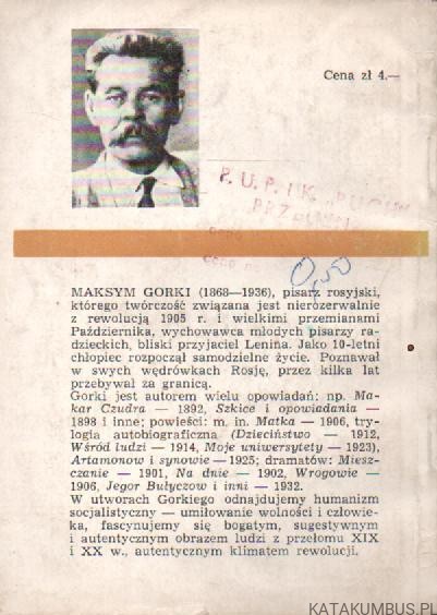 Makar Czudra. MAKSYM GORKI