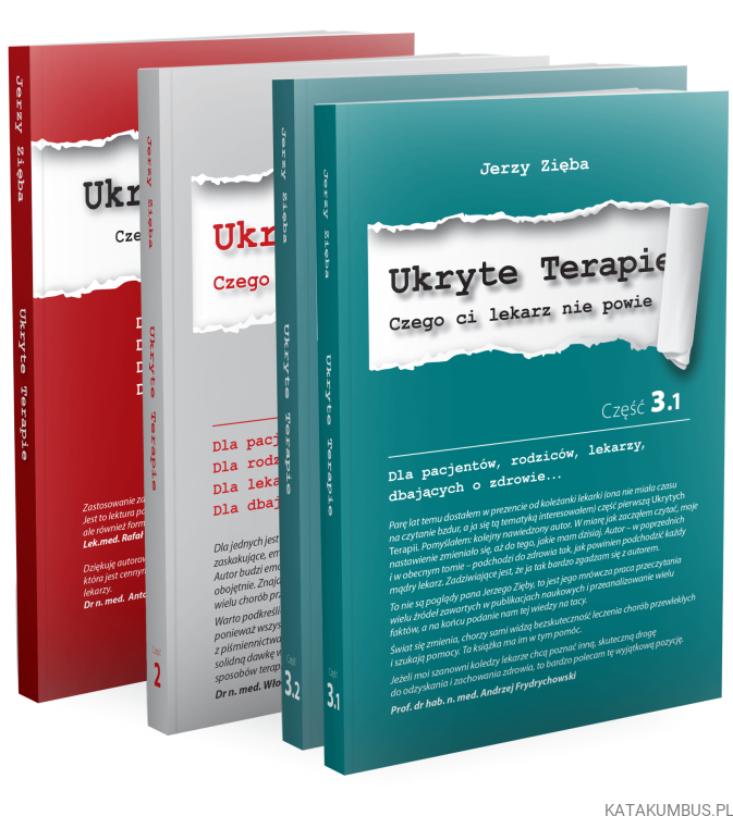 Kolekcja książek "Ukryte Terapie. Czego ci lerkarz nie powie." JERZY ZIĘBA