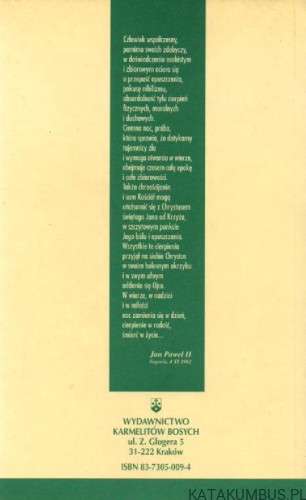 Noc Ciemna. Św. JAN OD KRZYŻA