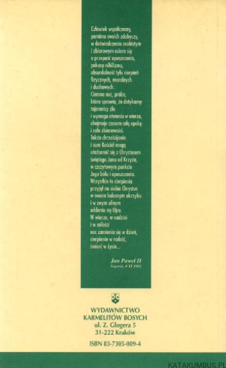 Noc Ciemna. Św. JAN OD KRZYŻA