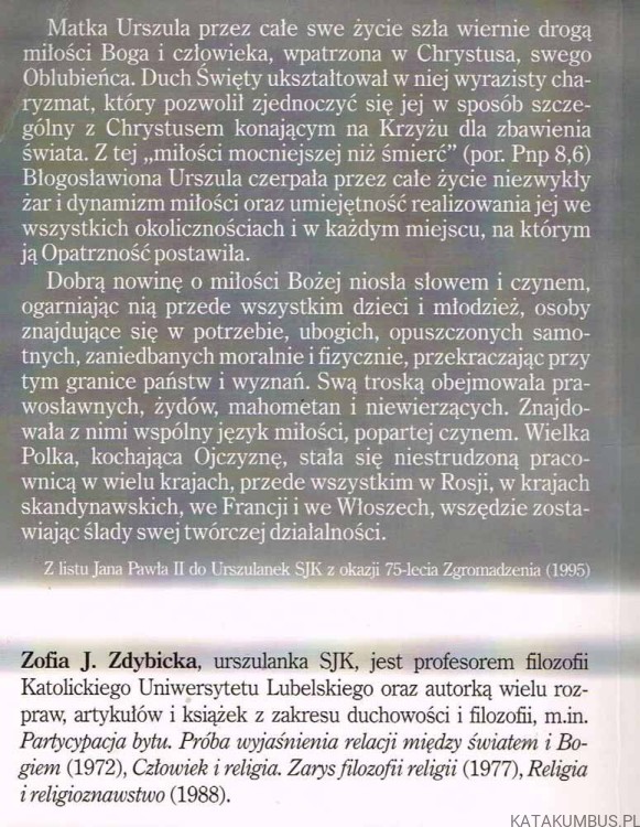 Otworzyć serce. Apostolstwo Matki Urszuli Ledóchowskiej. ZOFIA ZDYBICKA.