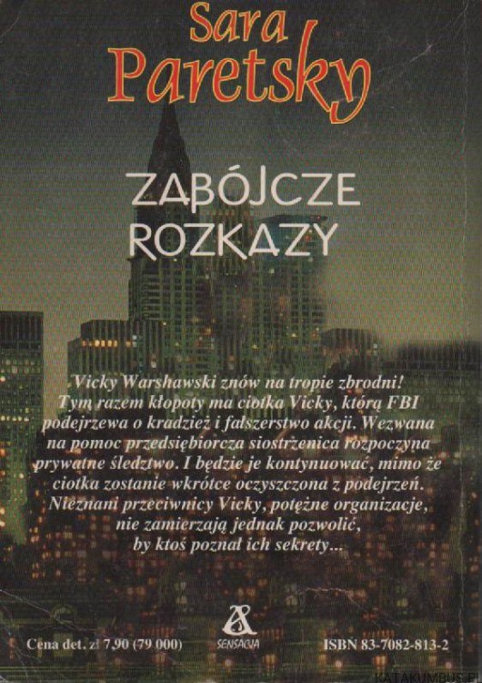 Zabójcze rozkazy. SARA PARETSKY