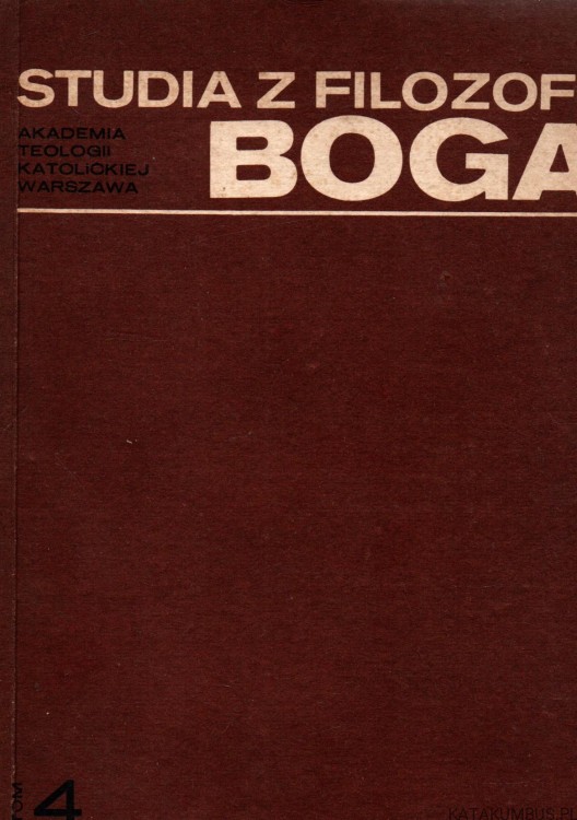 Studia z Filozofii Boga. Tom 4. PRACA ZBIOROWA