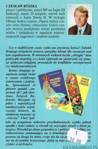 Obrazy końca czasów. CZESŁAW RYSZKA