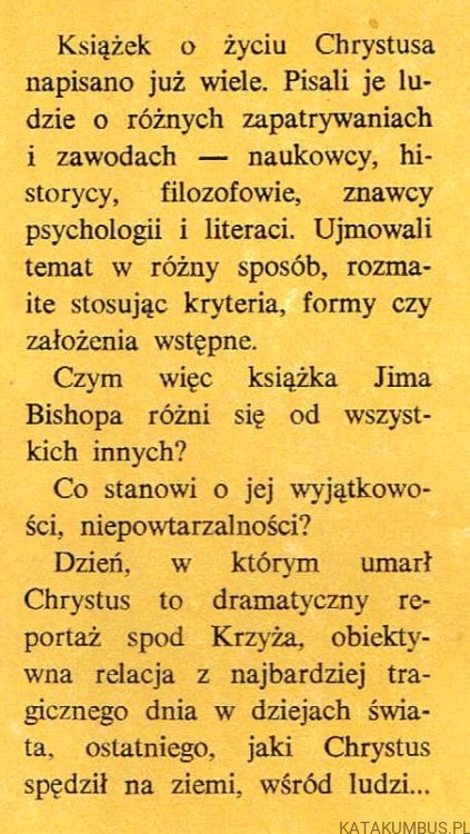Dzień, w którym umarł Chrystus. JIM BISHOP