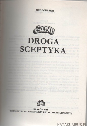 Droga sceptyka do Boga. JOE MUSSER