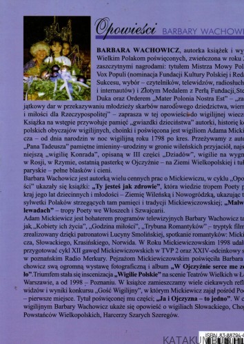 Wigilie Polskie.Adam Mickiewicz. BARBARA WACHOWICZ