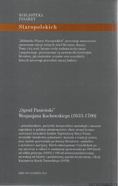 Ogród Panieński. WESPAZJAN KOCHOWSKI