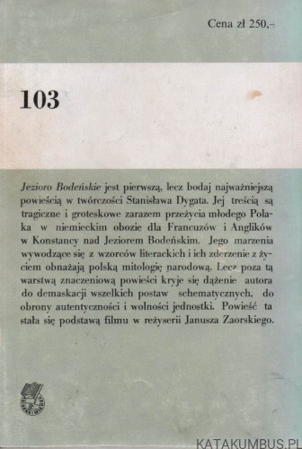 Jezioro Bodeńskie. STANISŁAW DYGAT