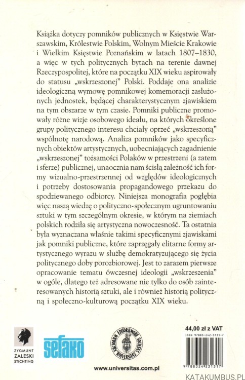 Pomniki publiczne i dyskurs zasługi w dobie"wskrzeszonej" Polski lat 1807-1830. MIKOŁAJ GETKA-KENIG