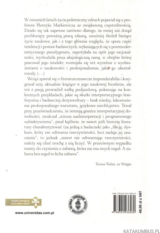 Pisma Ostatnie. HENRYK MARKIEWICZ