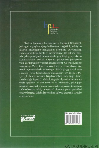 Niepojęte. SIEMION L. FRANK