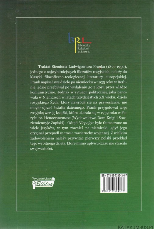 Niepojęte. SIEMION L. FRANK
