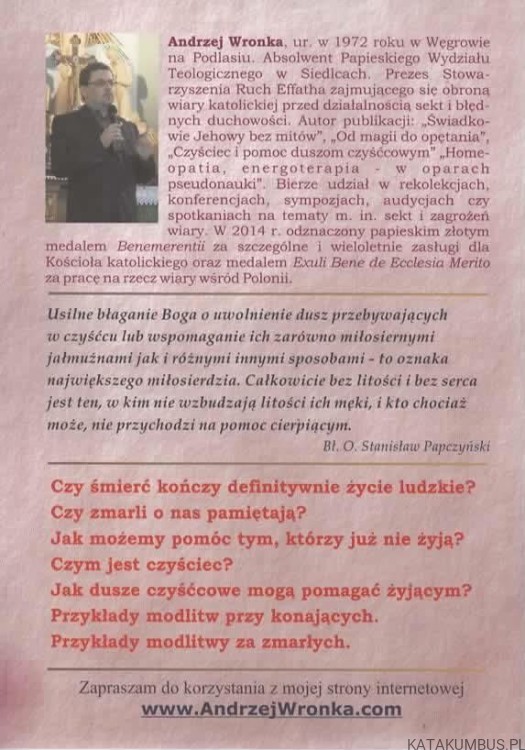 Czyściec i pomoc duszom czyśćcowym. ANDRZEJ WRONKA