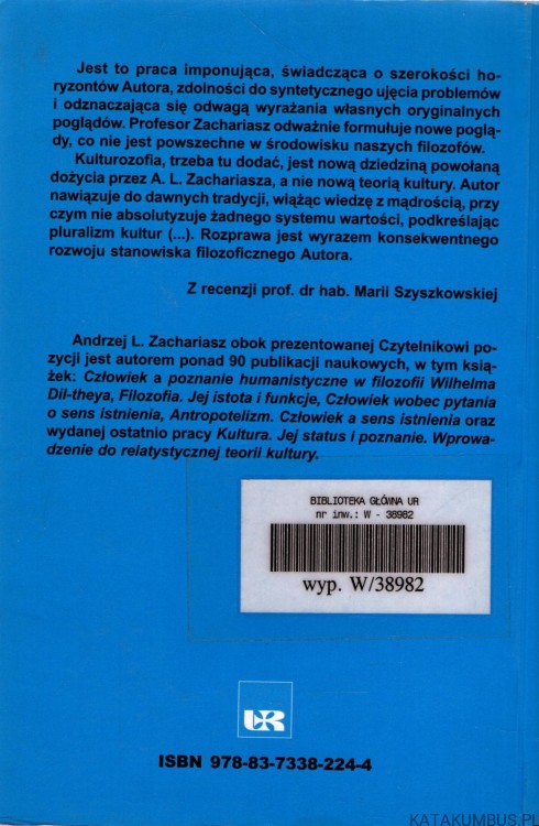Kulturozofia. ANDRZEJ L. ZACHARIASZ