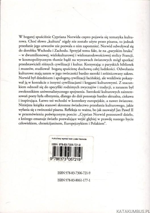 Kulturowy wymiar twórczości Norwida. PRACA ZBIOROWA